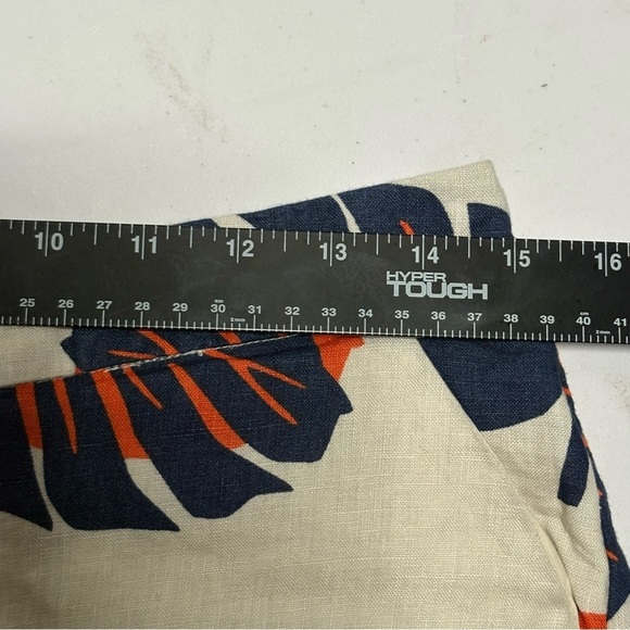 Lucky Brand Leaf Print Women Shorts - Orange and Navy - Picture 3 of 10